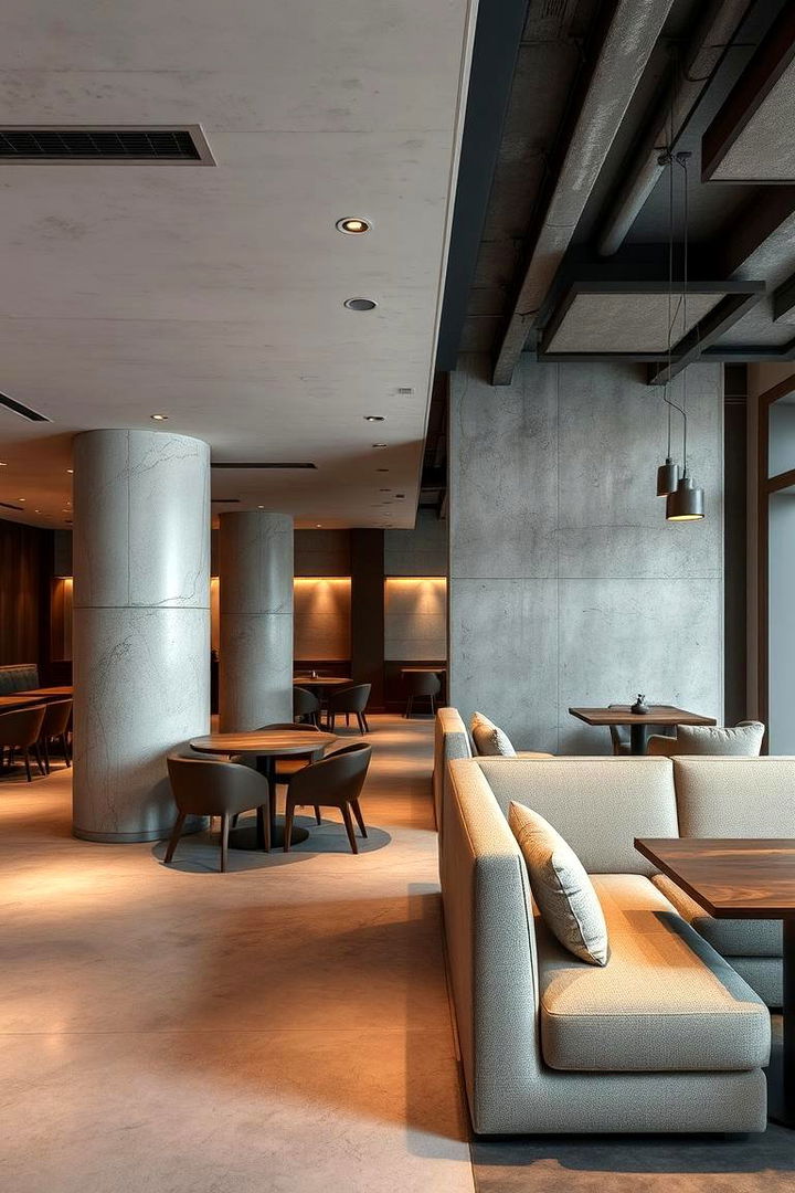 Concrete Accents - 22 Grunge Aesthetic Room Decor Ideas