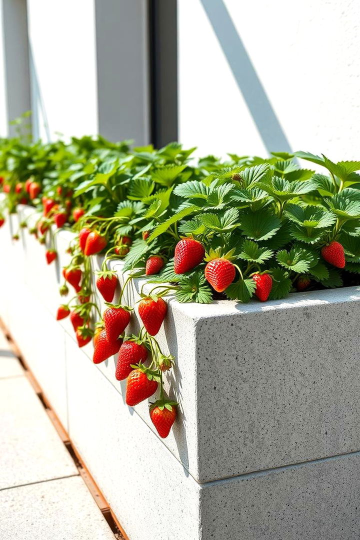 Concrete Block Strawberry Planter - 22 Strawberry Planter Ideas