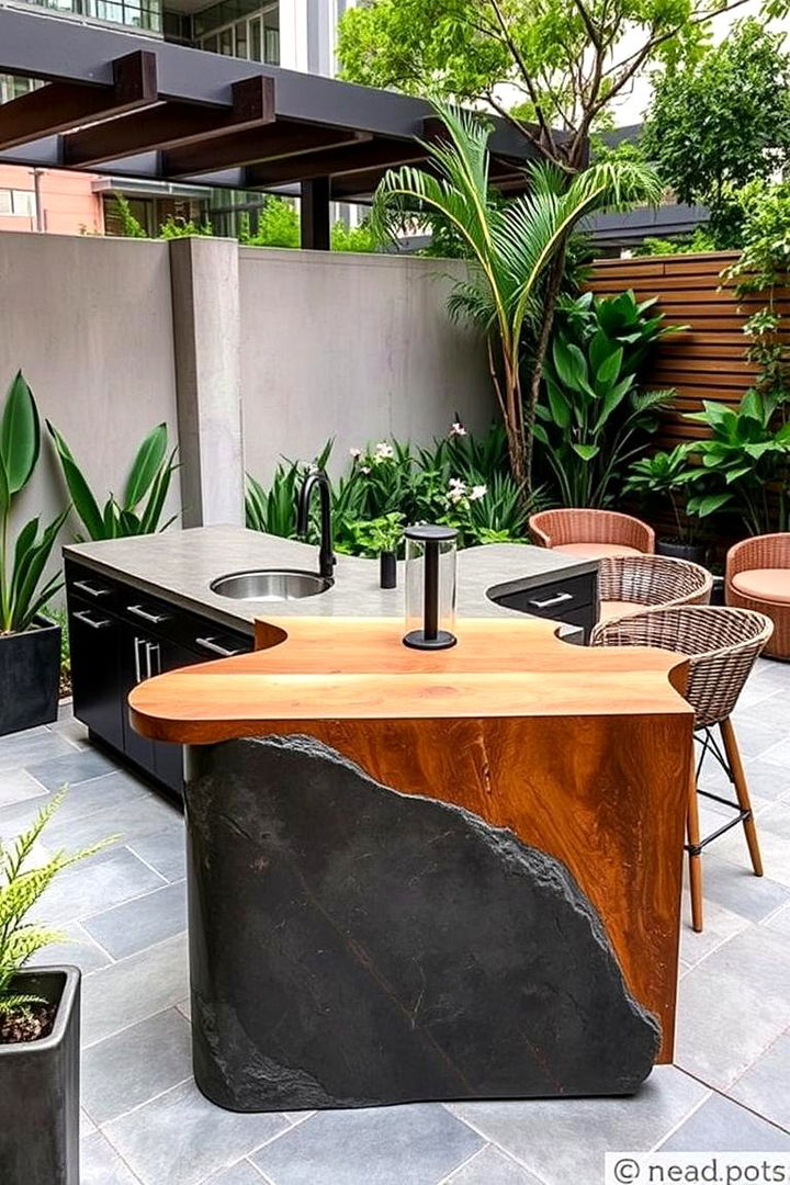 Concrete Countertops - 22 Types of Outdoor Kitchen Countertops
