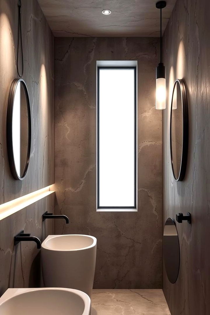 Concrete Inspired Bathroom Lighting - 22 Concrete Bathroom Ideas