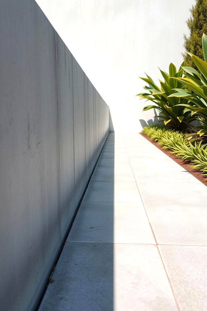Concrete Minimalist Border Idea - 22 Low Maintenance Garden Border Ideas