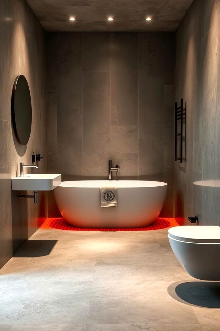 Concrete Underfloor Heating - 22 Concrete Bathroom Ideas