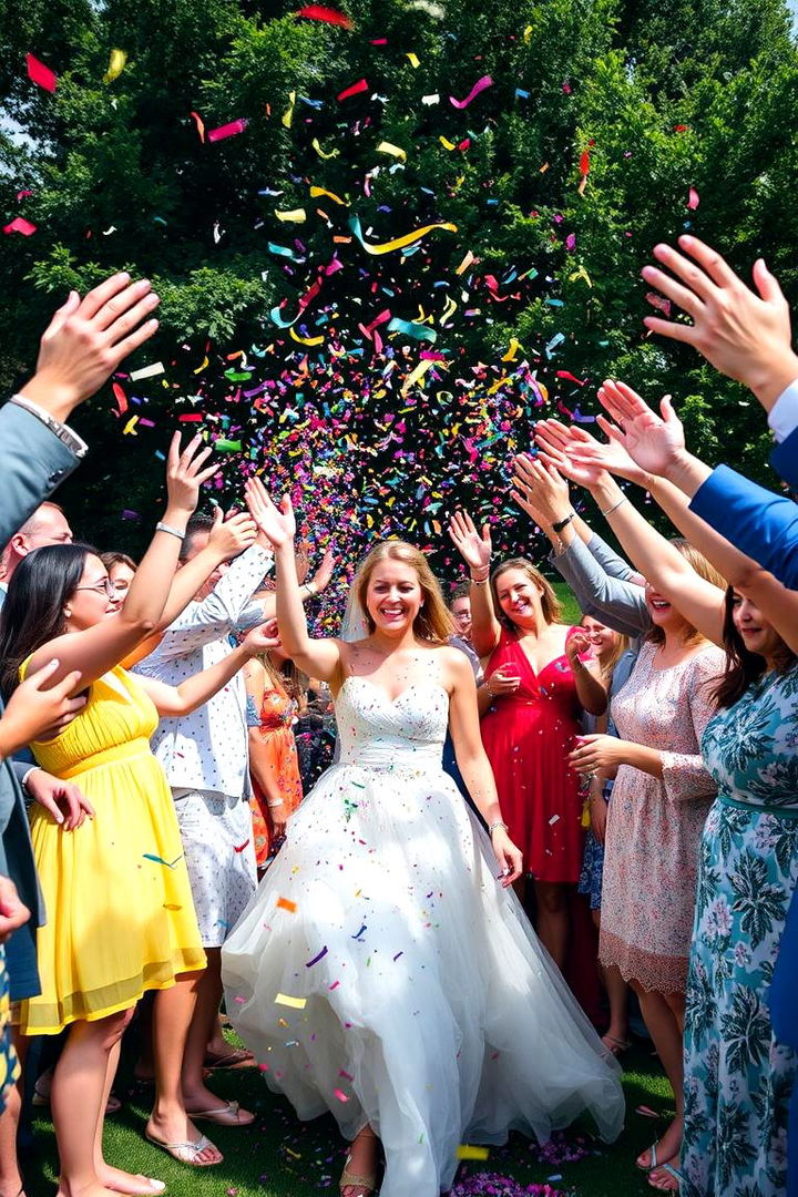 Confetti Burst Farewell - 22 Wedding Send-off Ideas