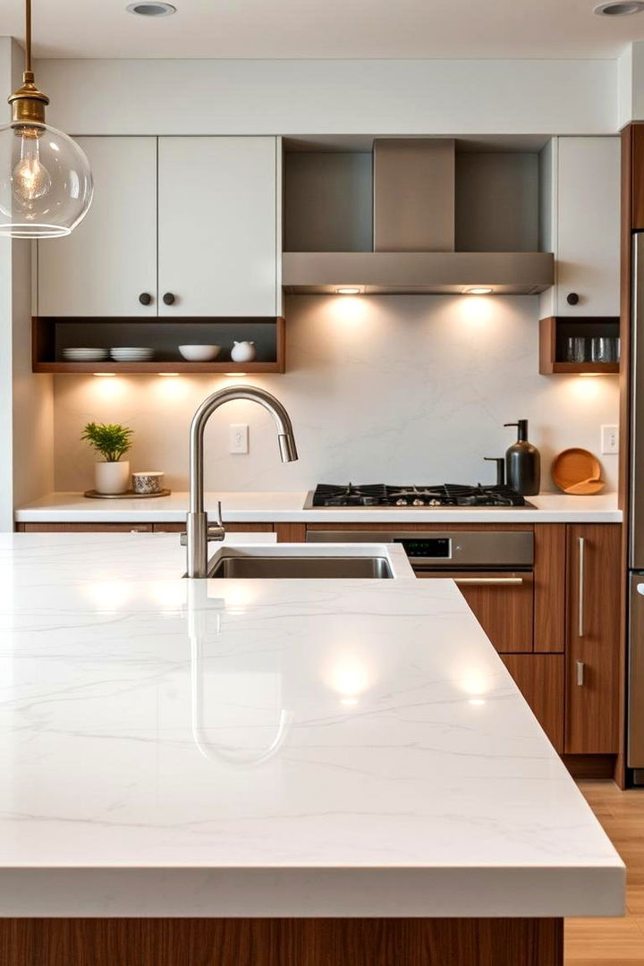 Consistent High End Finish and Quality - 22 Quartz Kitchen Countertops