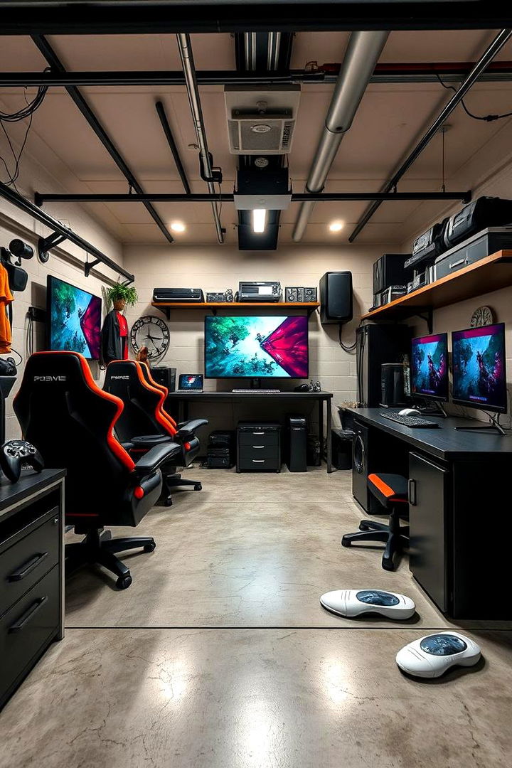 Console and PC Gaming Paradise - 22 Garage Game Room Ideas