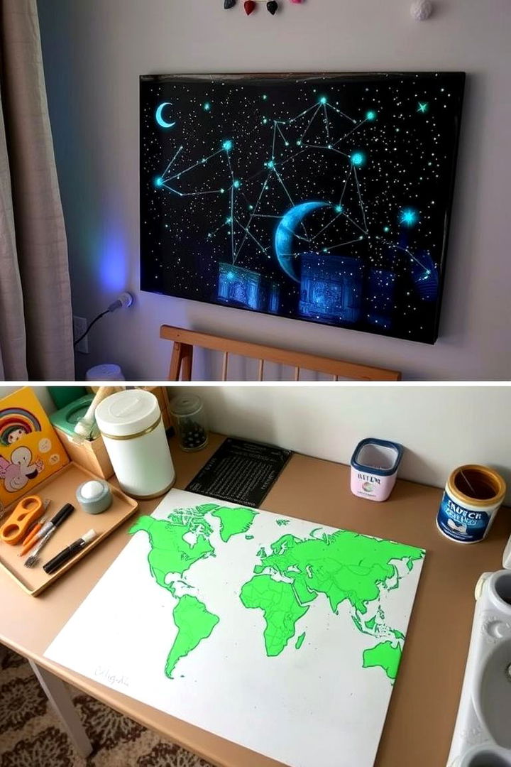 Constellation Inspired DIY Art Projects - 22 Space-themed Nursery Ideas