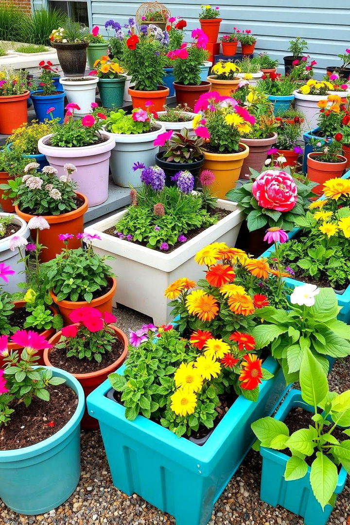 Container Garden Variety - 22 Small Walled Garden Ideas