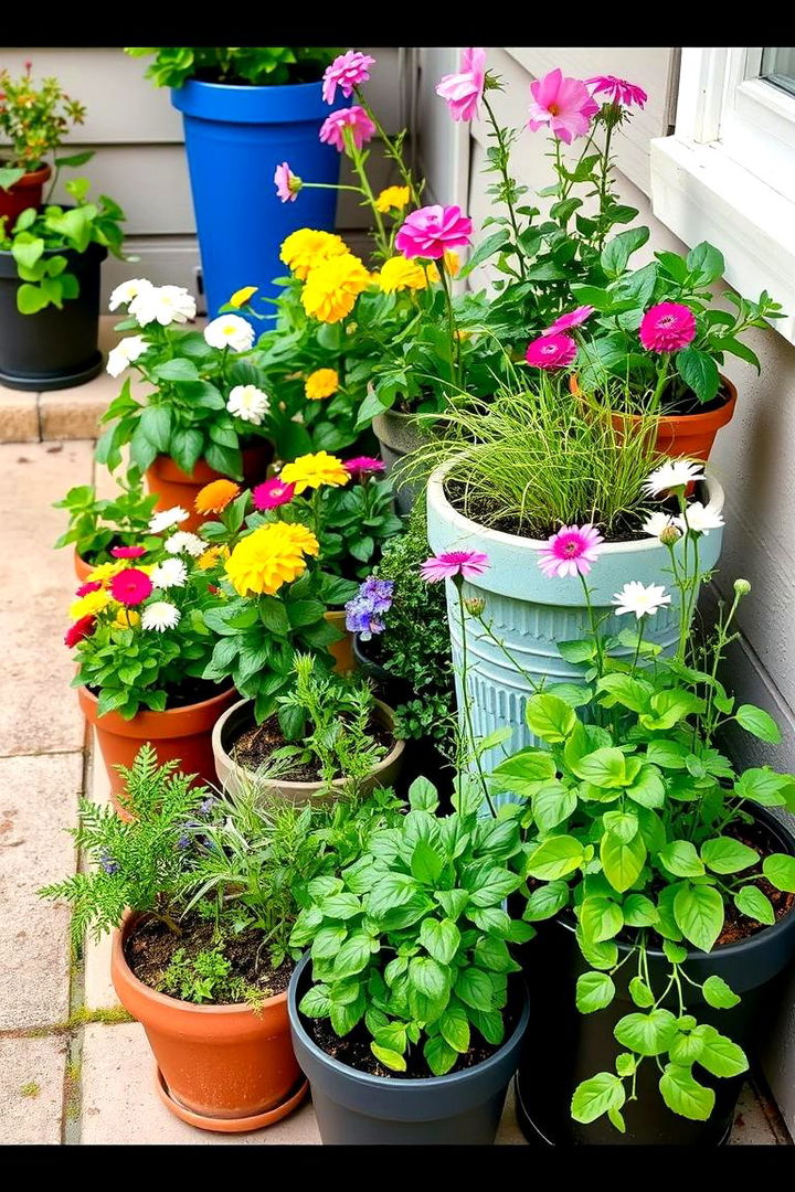 Container Gardens for Flexibility - 22 Small Backyard Landscaping Ideas