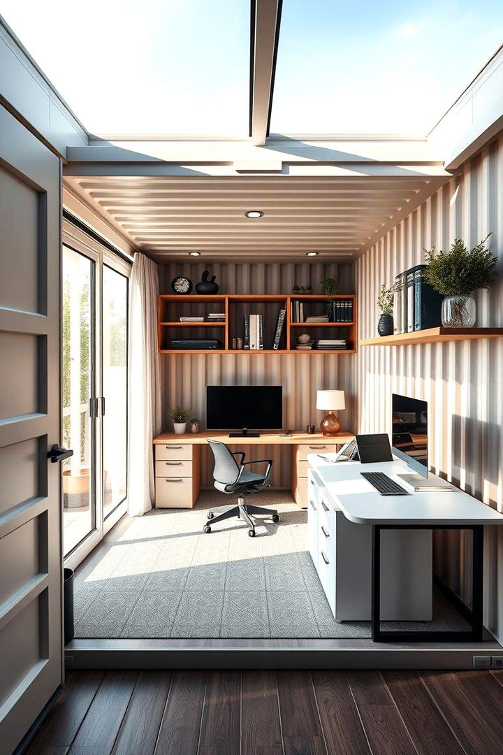 Container Home Office Design - 22 Container Home Ideas