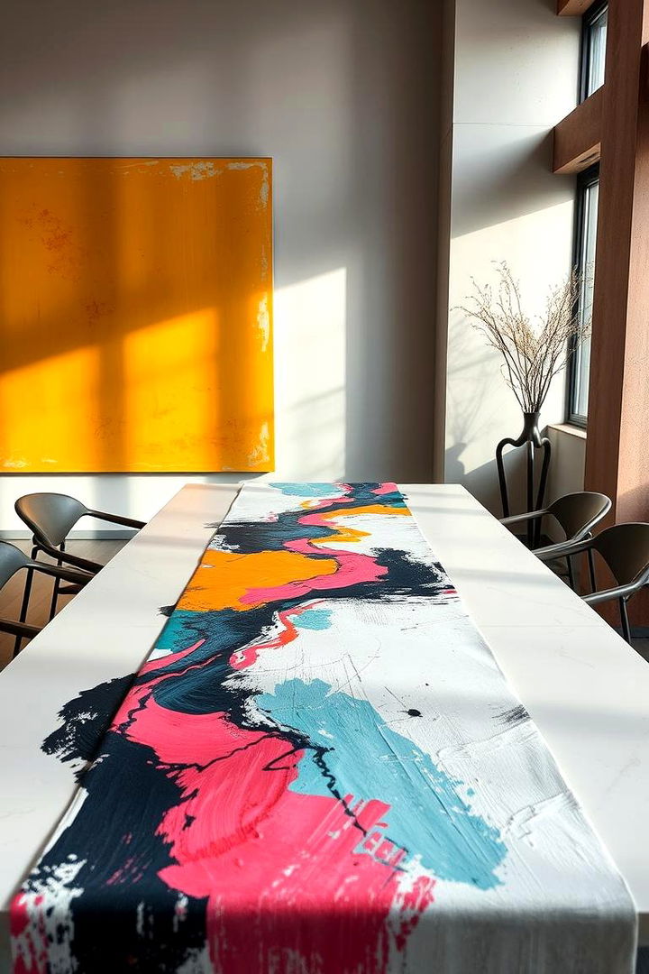 Contemporary Abstract Table Runners - 22 Table Runner Ideas