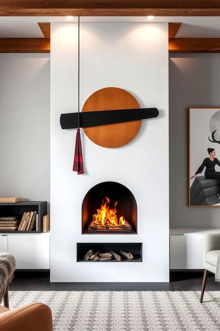 Contemporary Art Inspired Fireplace Designs - 22 Scandinavian Fireplace Ideas