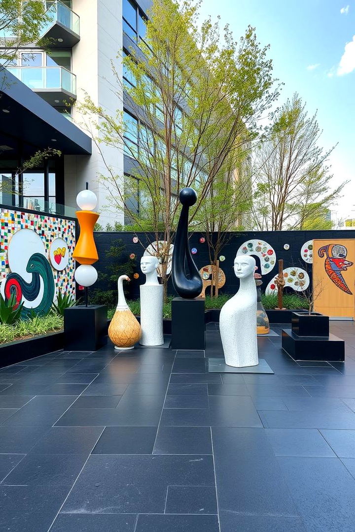 Contemporary Art Installations - 22 black concrete patio ideas