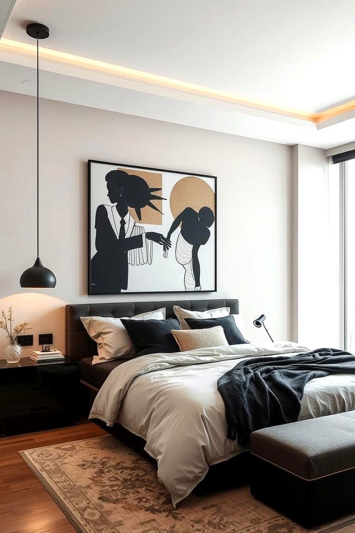 Contemporary Art and Decor Accents - 22 Black and Beige Bedroom Design Ideas