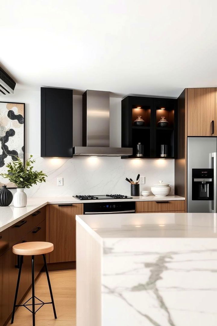 Contemporary Artwork to Complement Black and Beige - 22 black and beige kitchen ideas