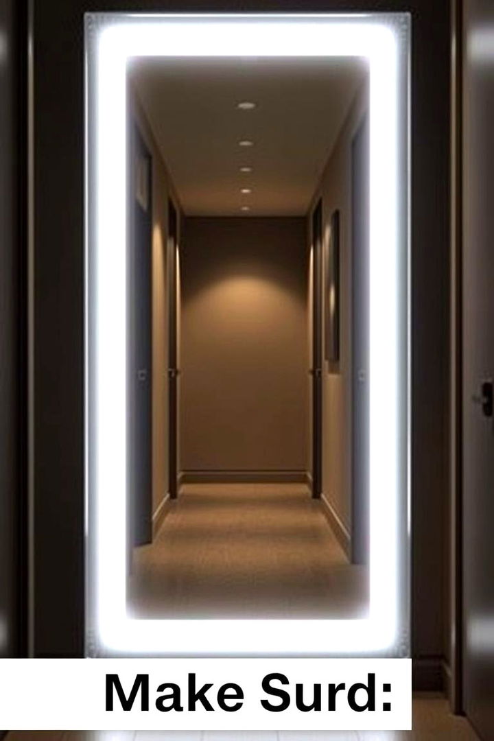 Contemporary Backlit Mirror - 22 hallway mirror ideas
