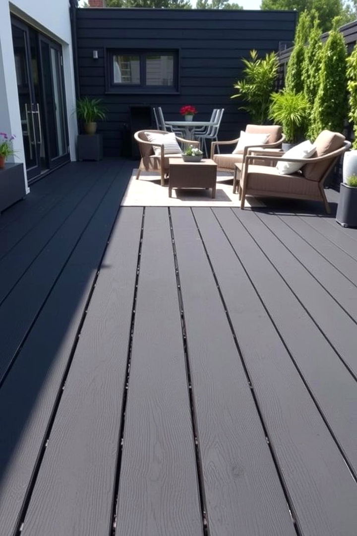 Contemporary Black Decking Solutions - 22 Black Porch Ideas