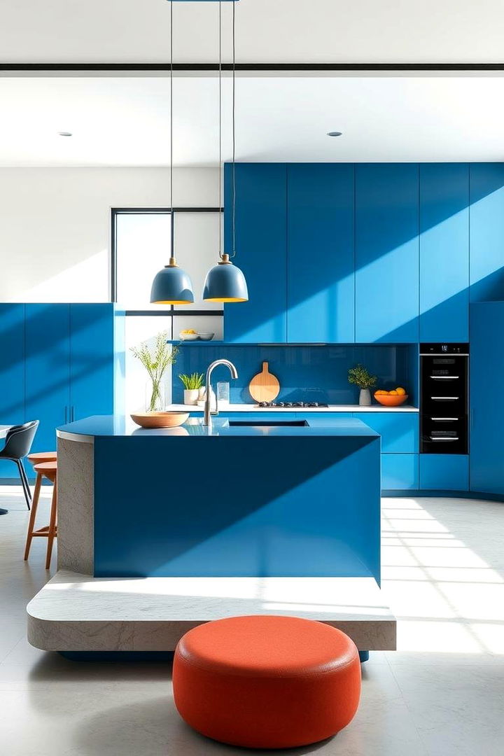 Contemporary Blue Trends - 22 Blue Kitchen Island Ideas