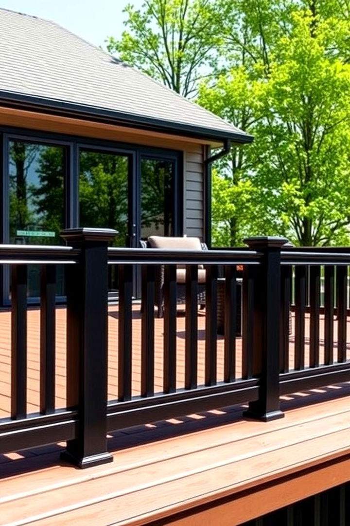 Contemporary Bold Statements - 22 black deck railing ideas