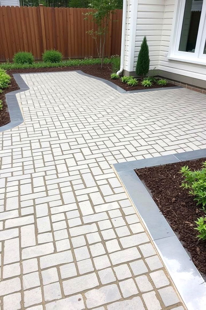 Contemporary Border Designs - 22 cobblestone patio ideas