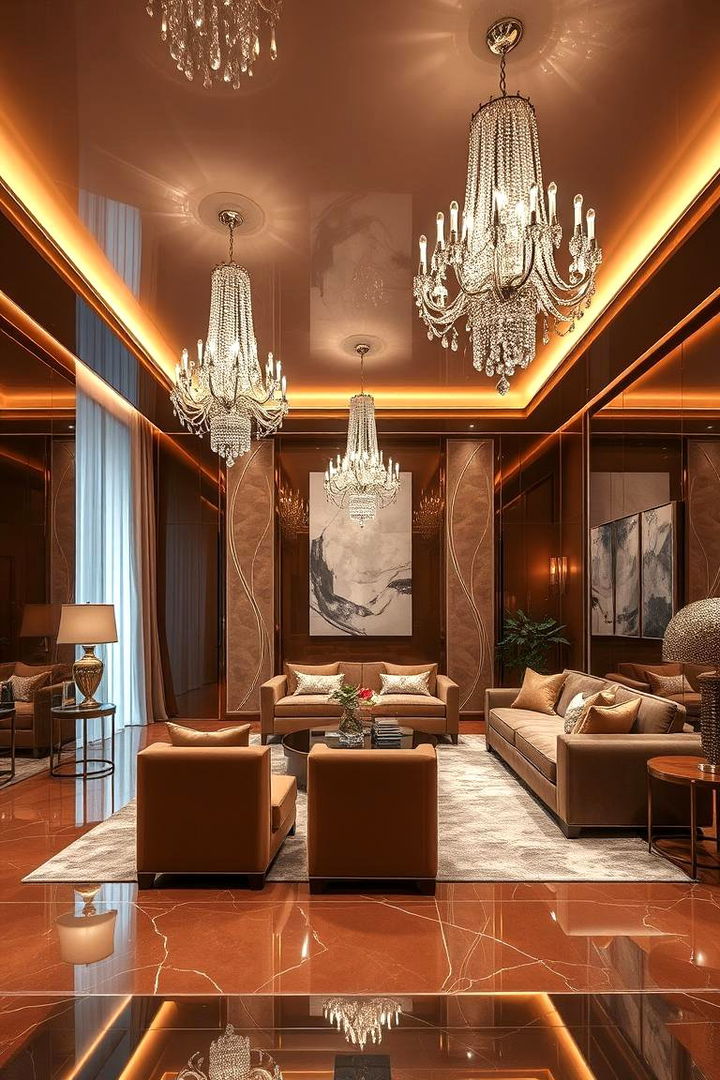Contemporary Brown Glam - 22 Brown Living Room Ideas