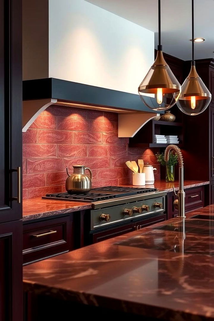 Contemporary Burgundy Statements - 22 Colorful Kitchen Ideas