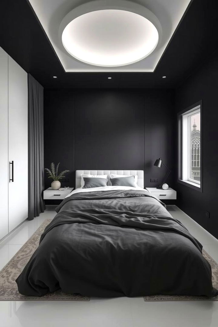 Contemporary Charcoal Minimalism - 22 Charcoal Bedroom Ideas