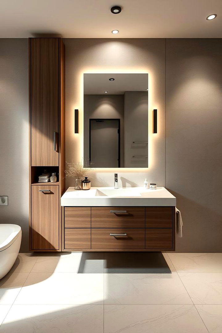 Contemporary Chic Vanity - 22 Small Bathroom Vanity Ideas