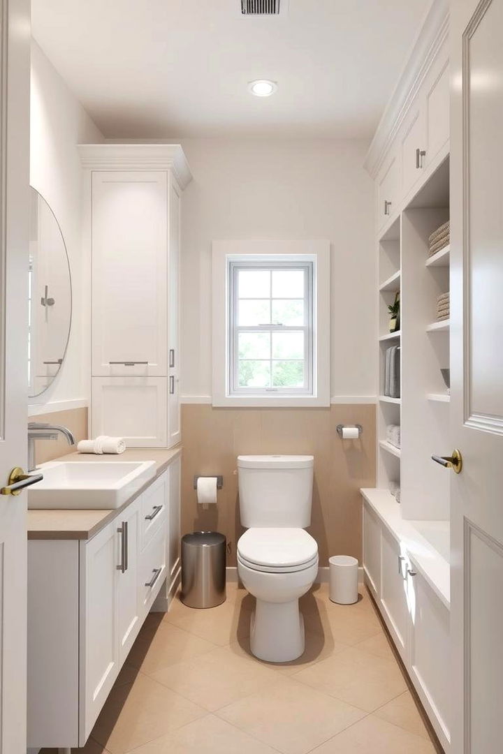 Contemporary Clean Lines - 22 Beige and White Bathroom Ideas