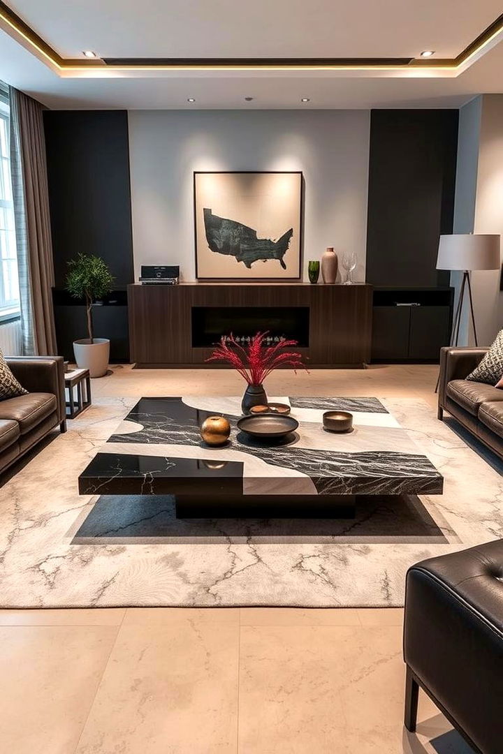 Contemporary Coffee Table Designs - 22 Black Living Room Ideas