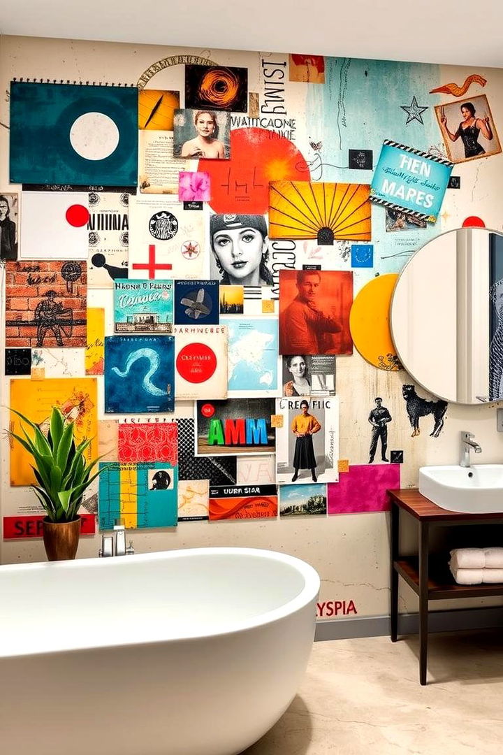Contemporary Collage Art - 22 Bathroom Art Ideas