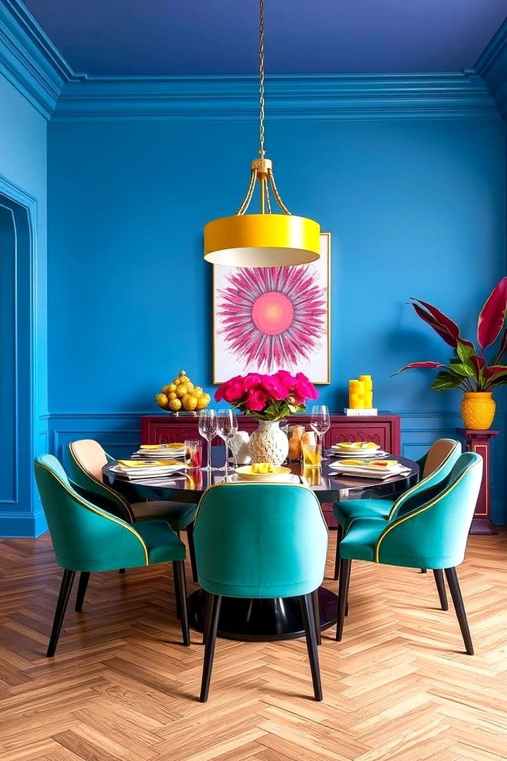 Contemporary Color Burst - 22 Eat in Kitchen Ideas