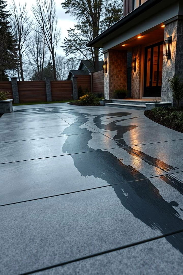 Contemporary Concrete Art - 22 Concrete Driveway Ideas