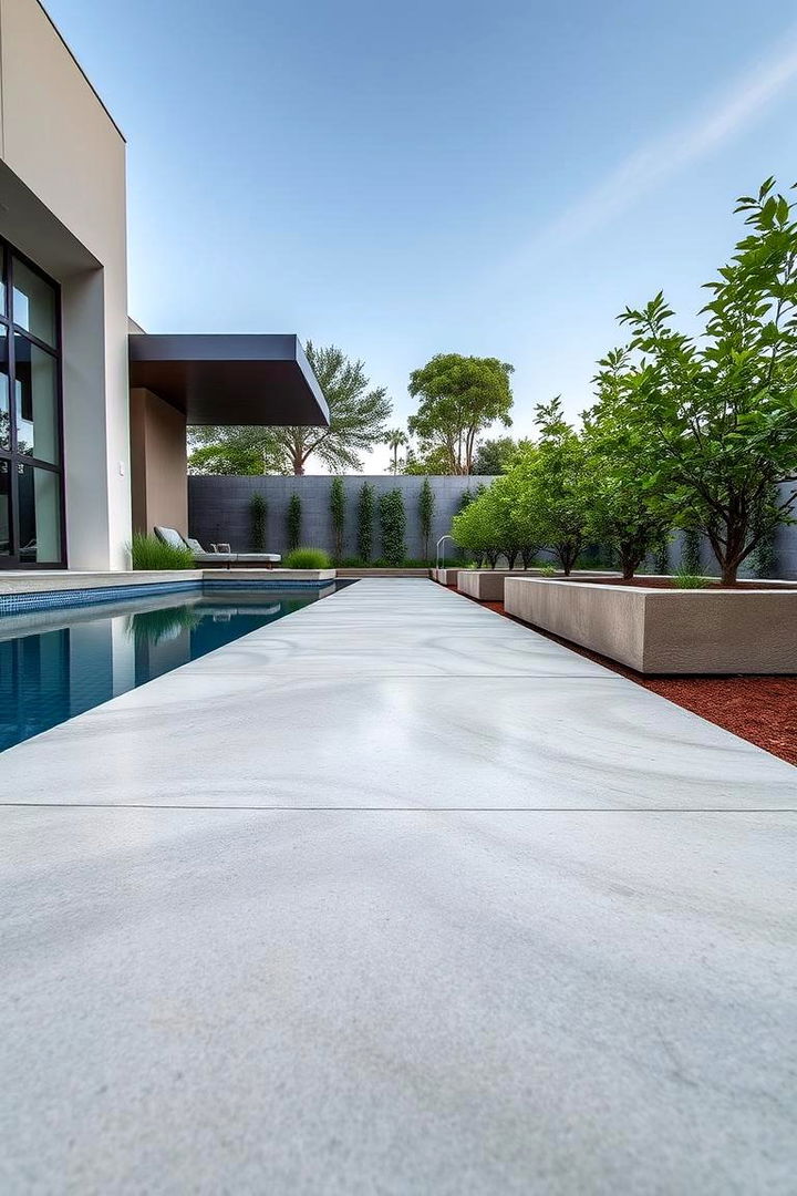 Contemporary Concrete Design - 22 Pool Walkway Ideas
