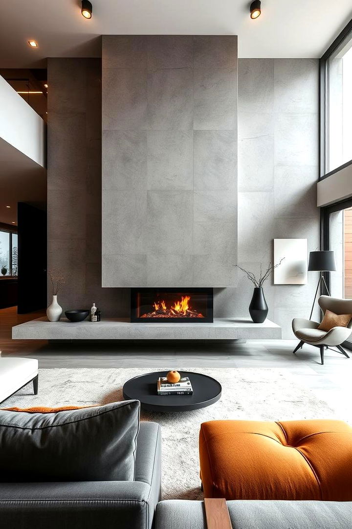 Contemporary Contrast - 22 Off-center Fireplace Ideas