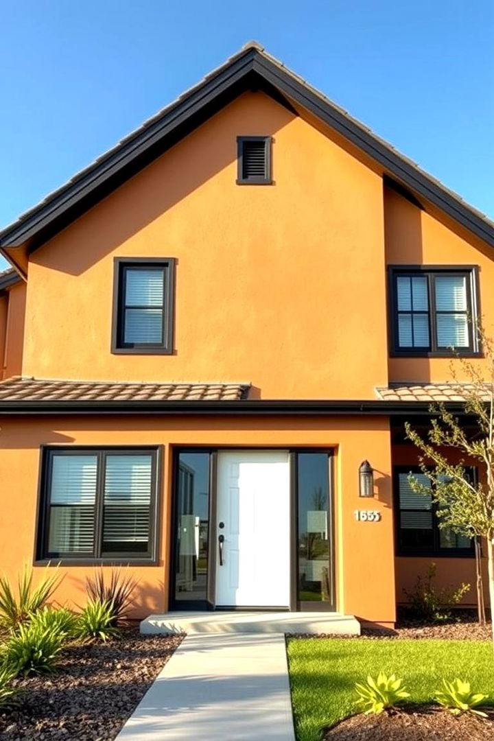 Contemporary Contrast - 22 Tan House With Black Trim Design Ideas