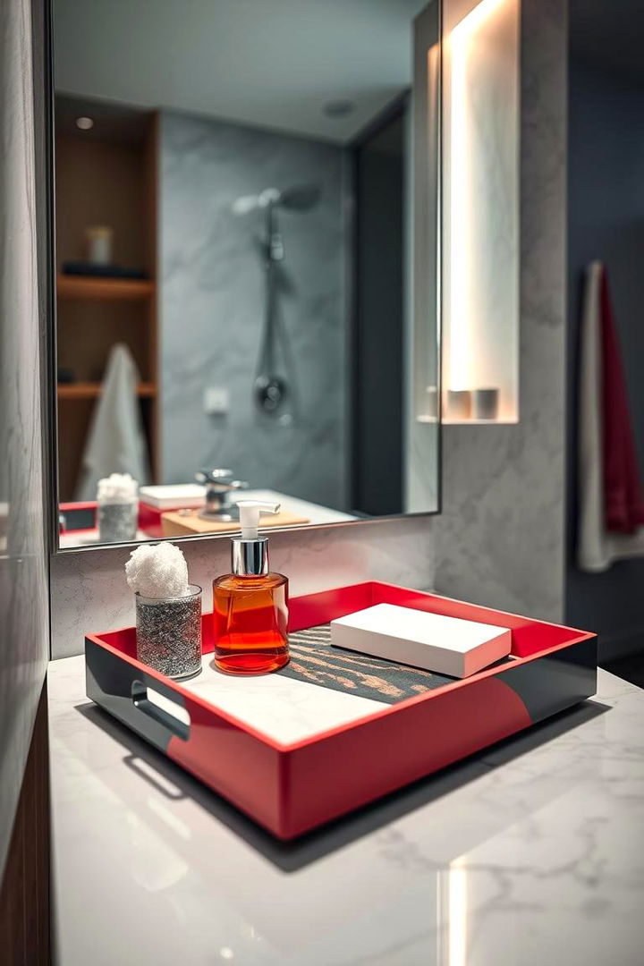 Contemporary Contrast - 22 Bathroom Tray Ideas