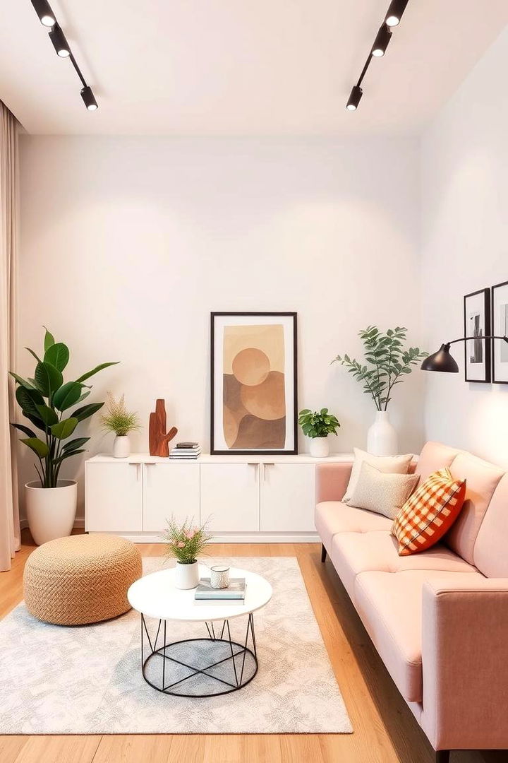 Contemporary Cozy Retreat - 22 Pink Couch Living Room Ideas