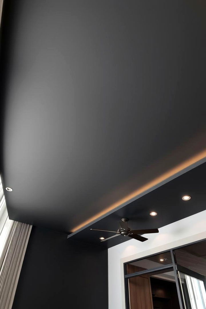 Contemporary Elegance - 22 Black Ceiling Design Ideas
