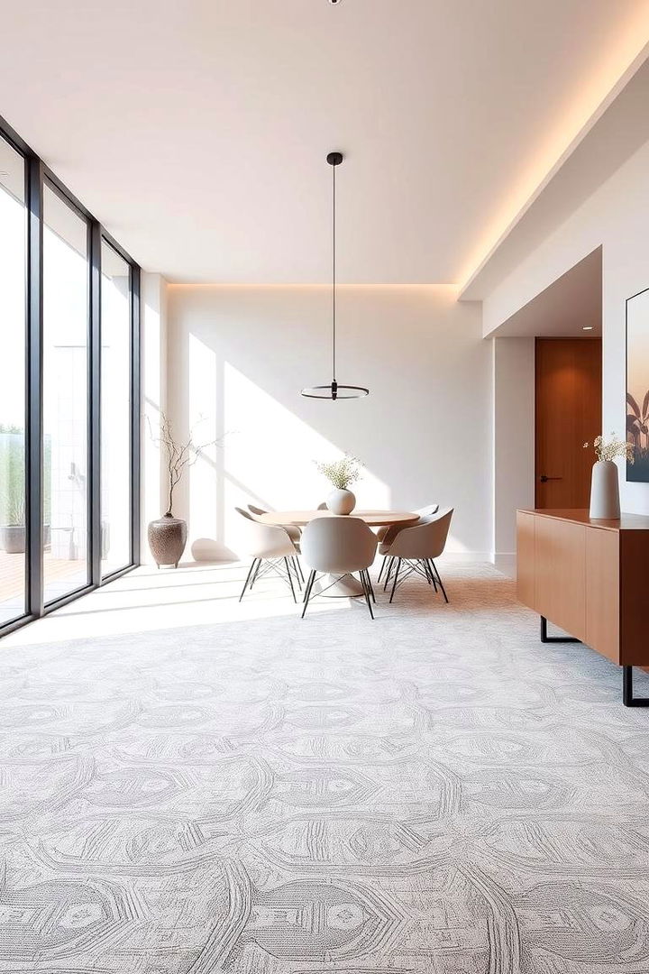 Contemporary Elegant Ambiance - 22 Carpeted Dining Room Ideas