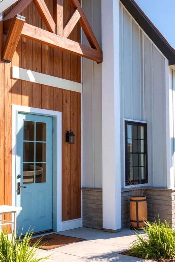 Contemporary Farmhouse - 22 light blue house exterior ideas