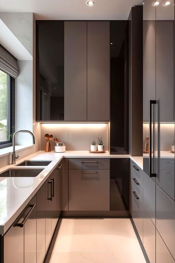 Contemporary Finishes and Fixtures - 22 U Shaped Kitchen Ideas