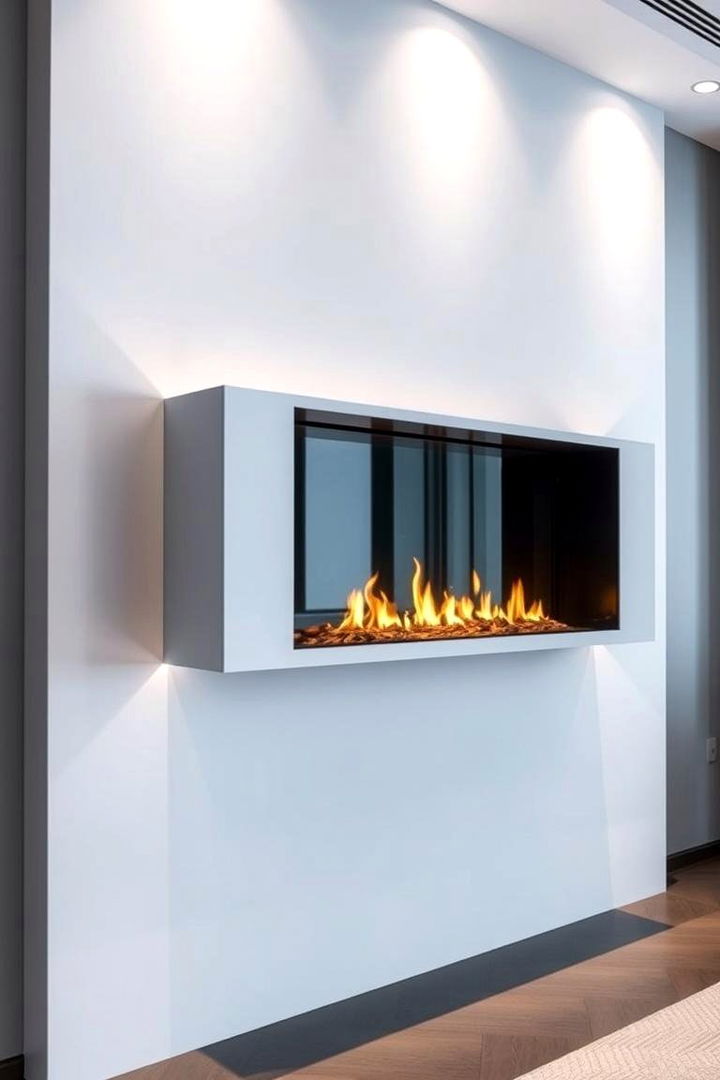 Contemporary Floating Fireplaces - 22 Fireplace Built-in Ideas