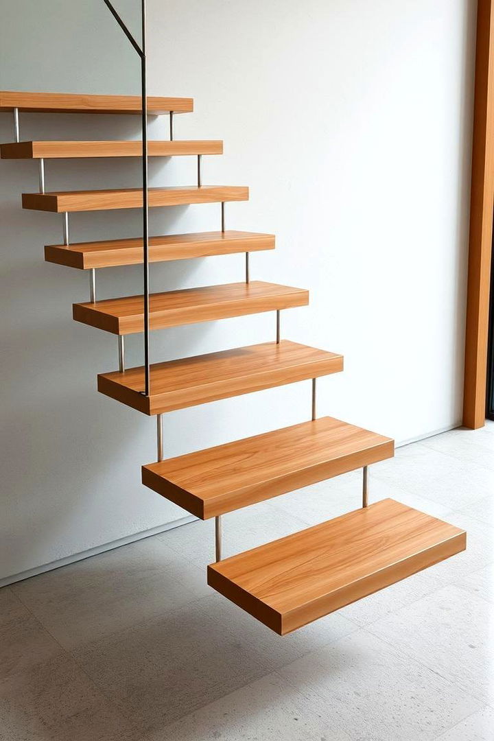 Contemporary Floating Treads - 22 Deck Steps Ideas