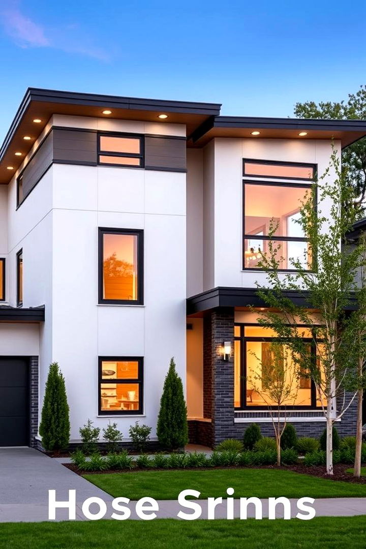 Contemporary Flush Trim Finish - 22 Exterior Window Trim Ideas