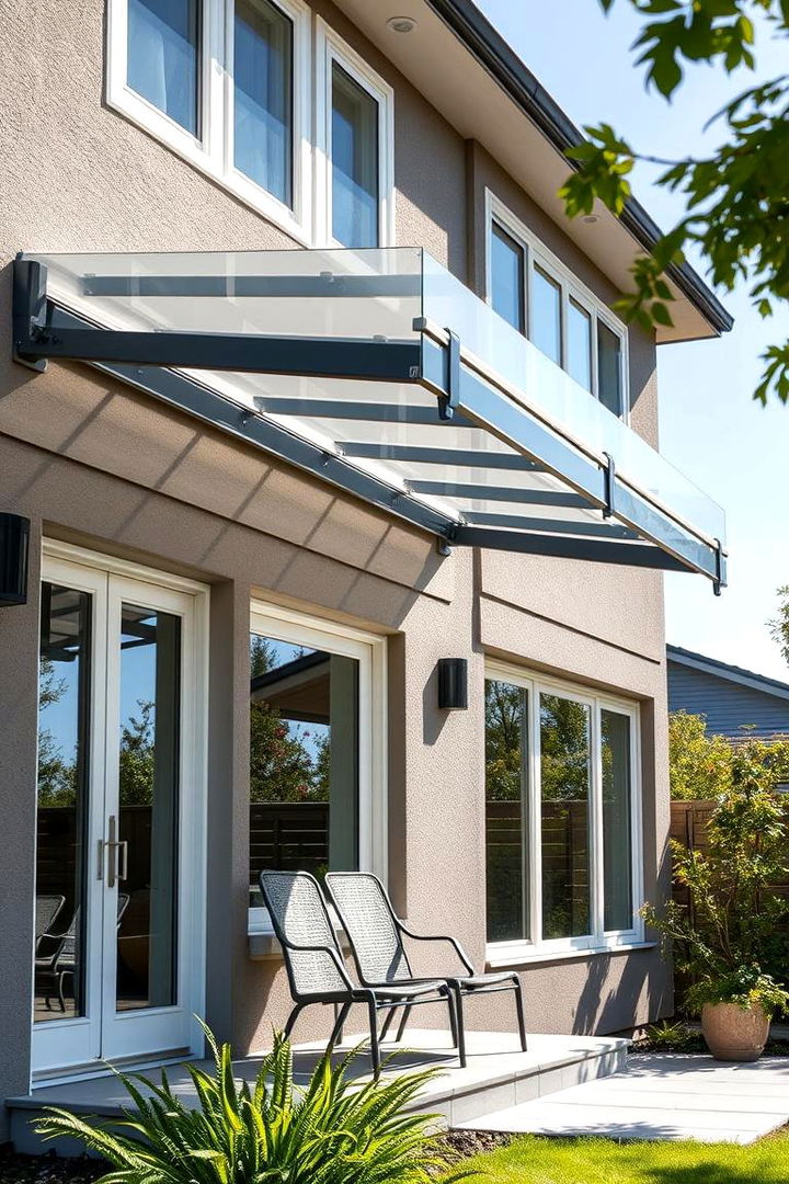 Contemporary Frameless Awning - 22 Front Porch Awning Ideas