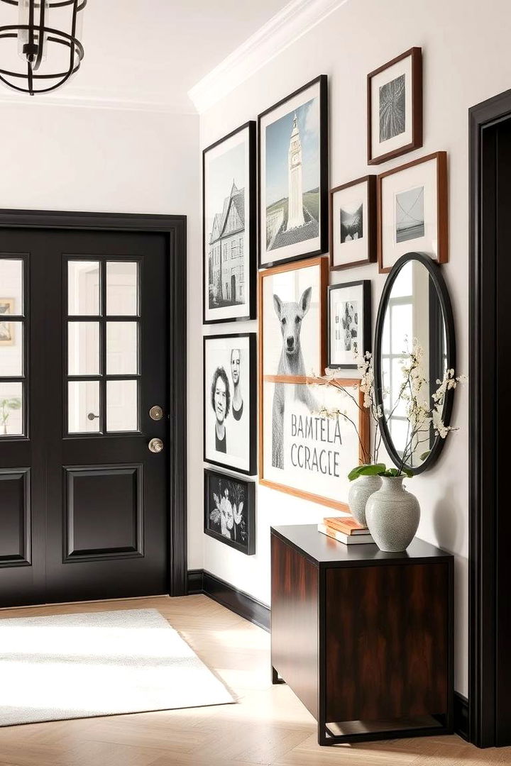 Contemporary Gallery Walls - 22 Modern Entryway Ideas