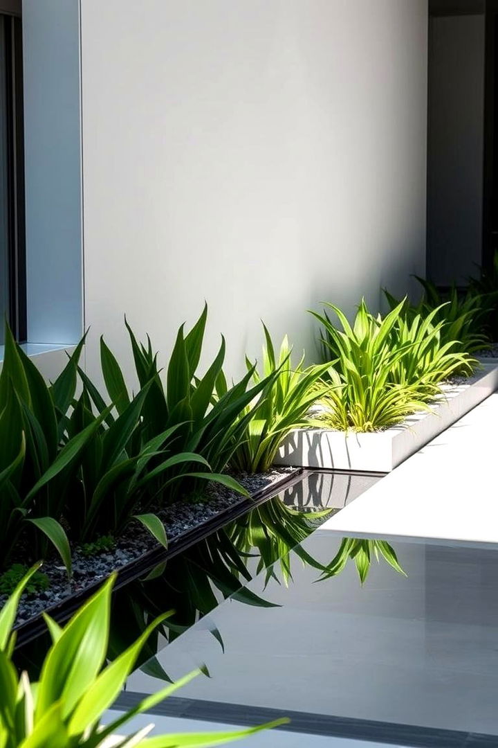 Contemporary Garden Reflection - 22 Garden Mirror Ideas