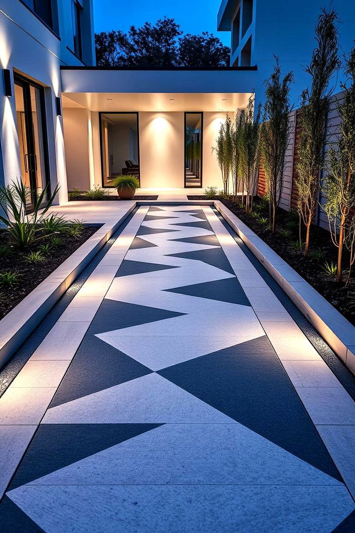 Contemporary Geometric Composite Walkways - 22 Composite Walkway Ideas