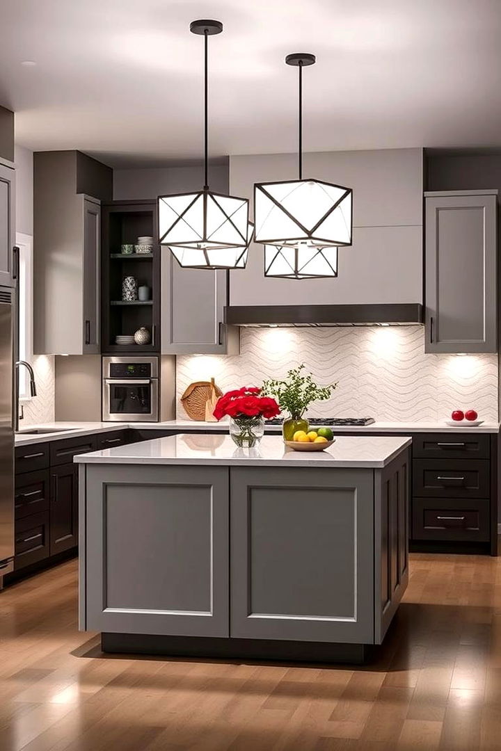 Contemporary Geometric Designs - 22 Kitchen Island Lighting Ideas