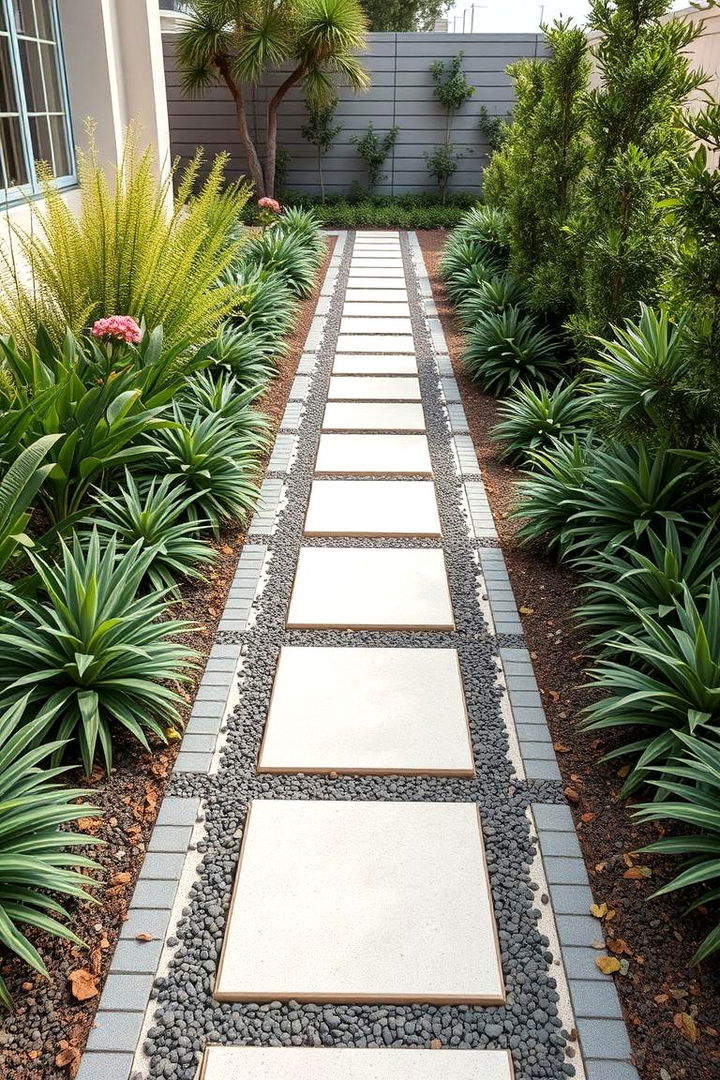 Contemporary Geometric Garden Path - 22 Garden Path Ideas